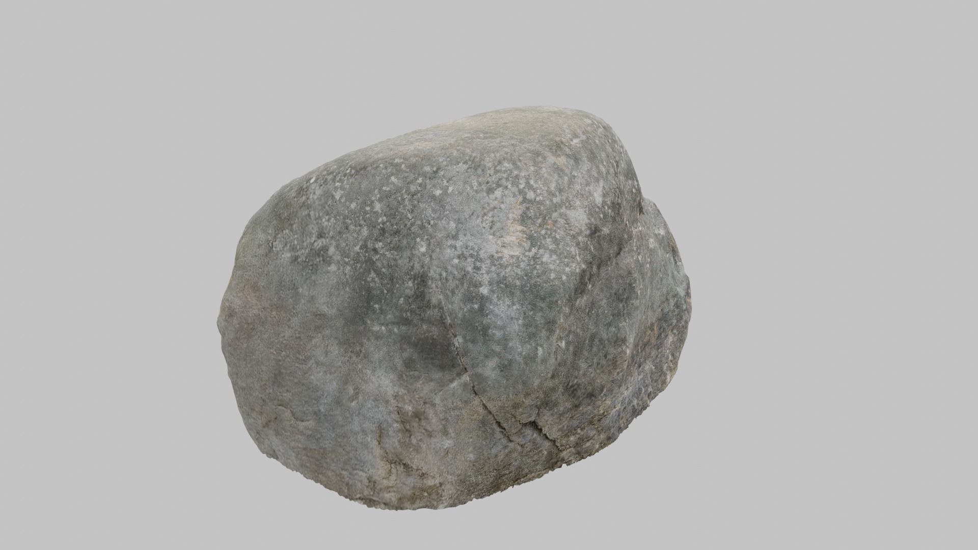 Gray Boulder - Varying LOD Free low-poly 3D model_6