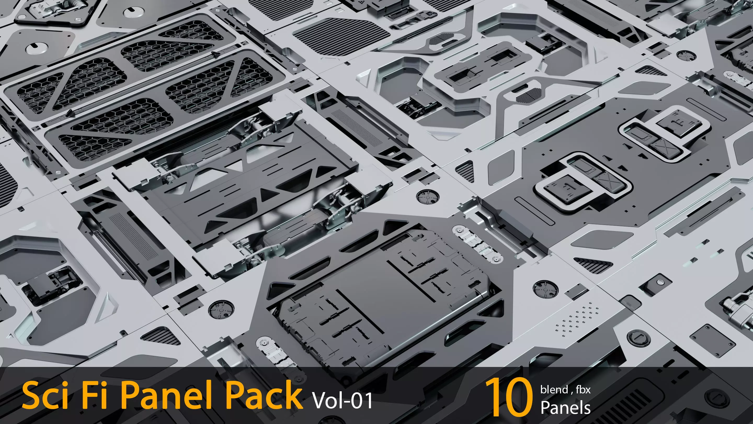 SciFi Panel Pack Vol -3 3D model_0