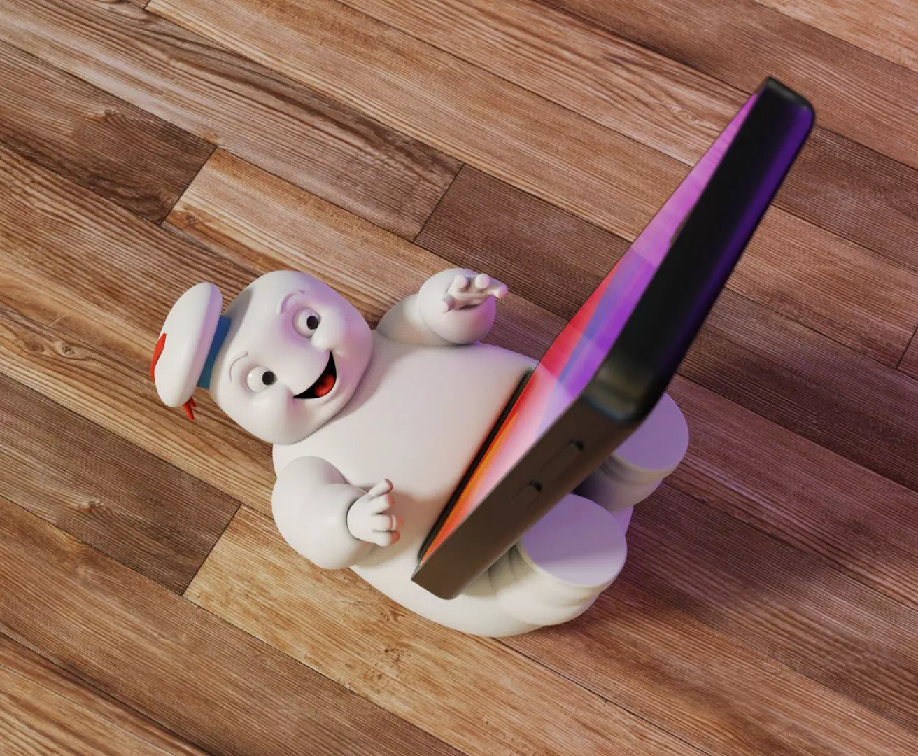 MINI PUFT MARSHMALLOW - CELL PHONE HOLDER 3D print model