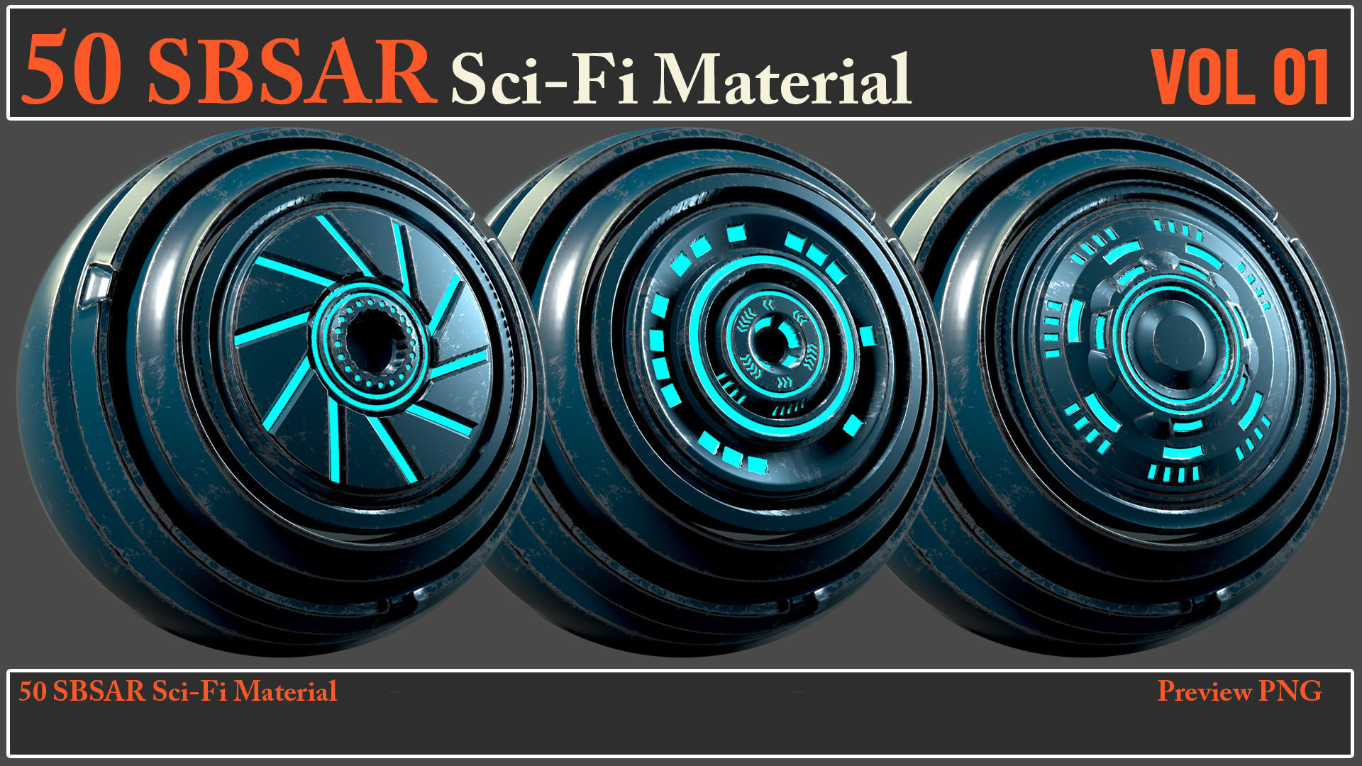 50 SBSAR Sci-Fi Material VOL01 - Video How To Use Texture_4