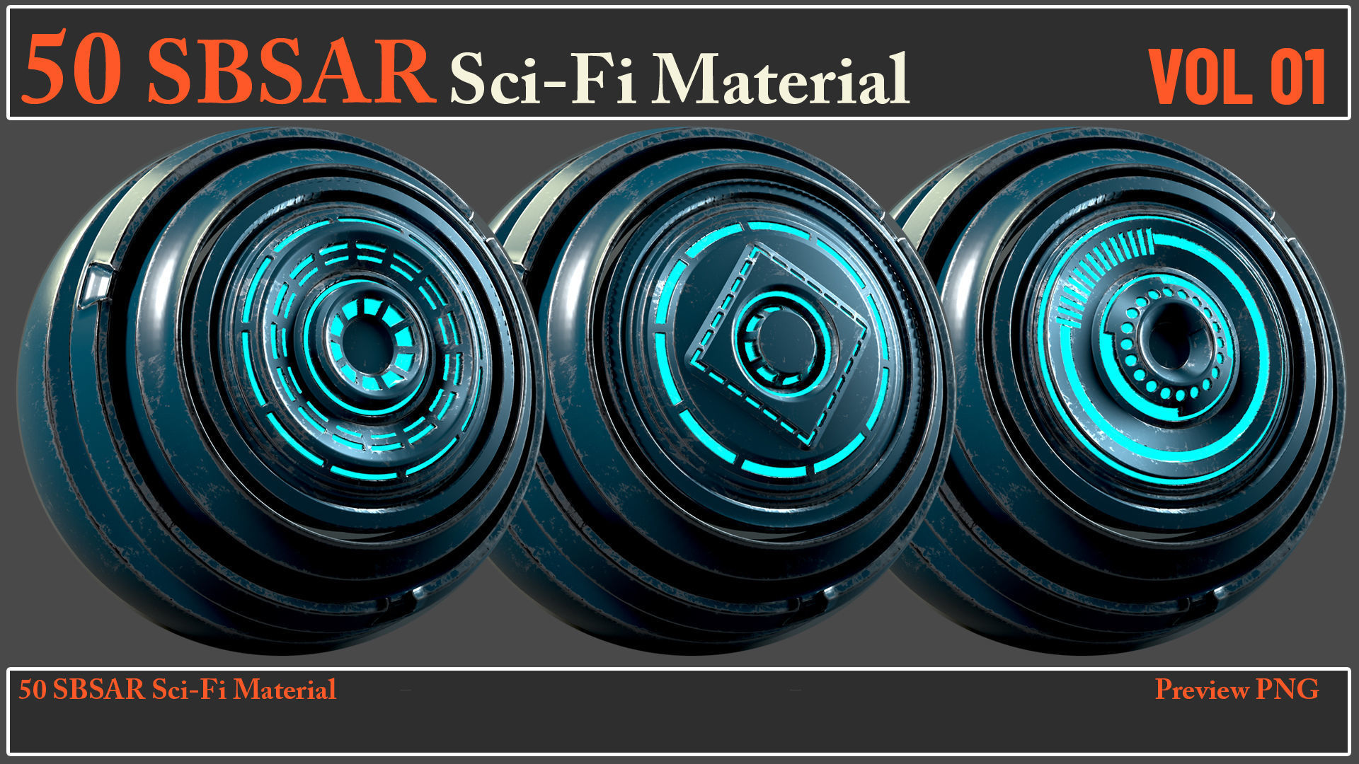 50 SBSAR Sci-Fi Material VOL01 - Video How To Use Texture_3