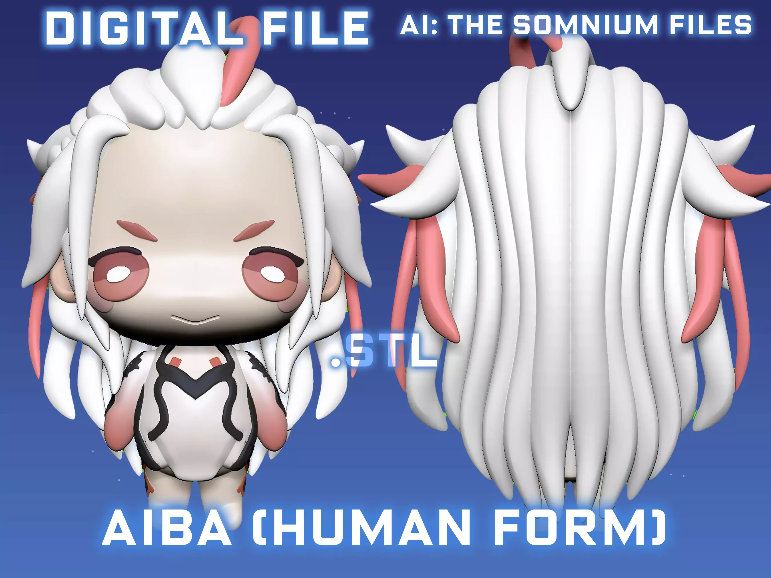 AI The Somnium Files Aiba Human Form Figure 3D print model_0