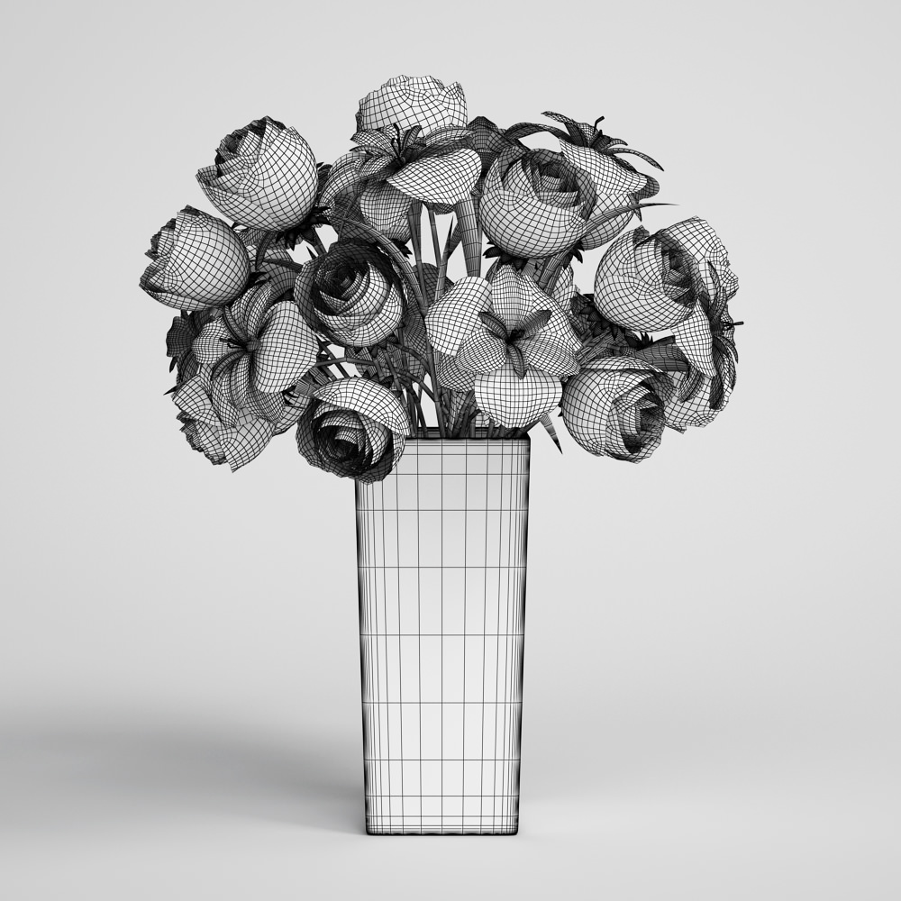 CGAxis flower 3D model_1