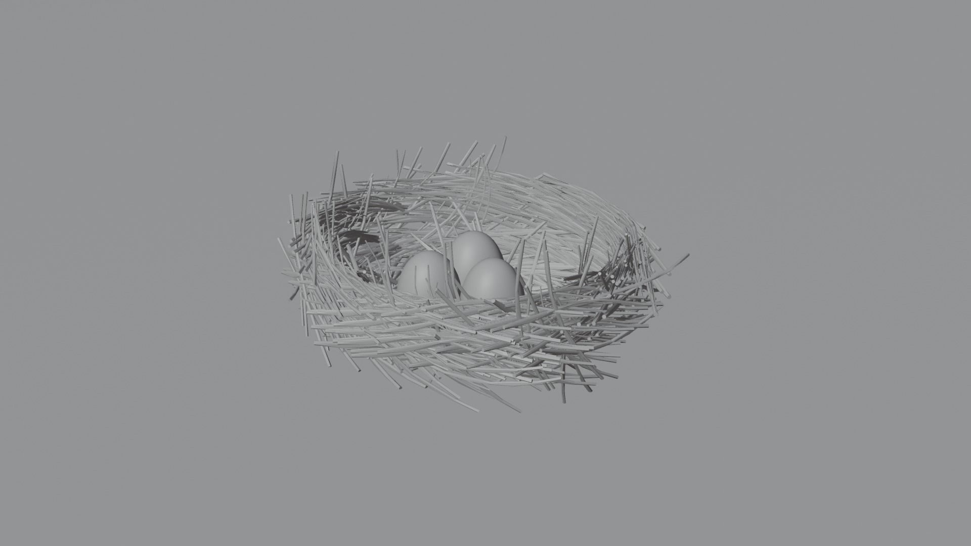 eggs in the nest Low-poly 3D model_11