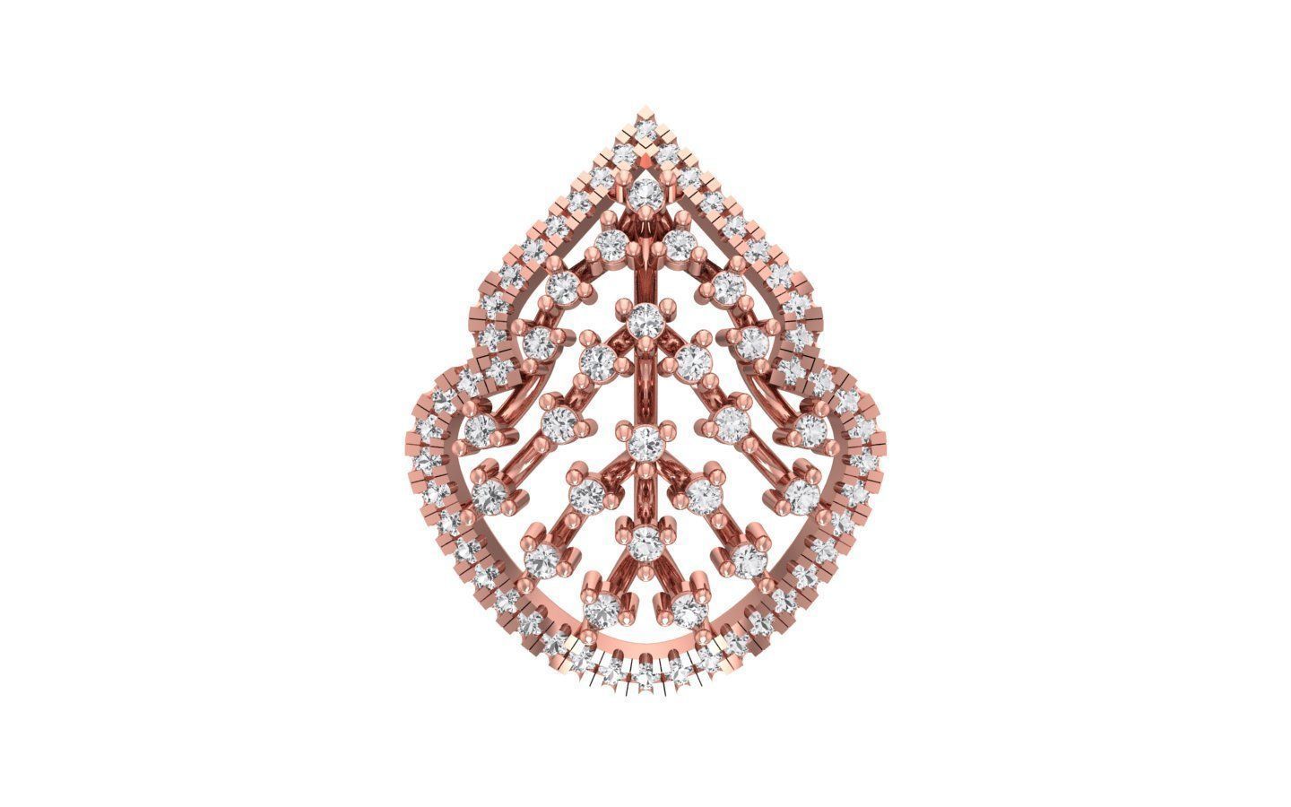 Earrings Pendant Set 3dm STL OBJ FBX Renders Details 3D print model_5