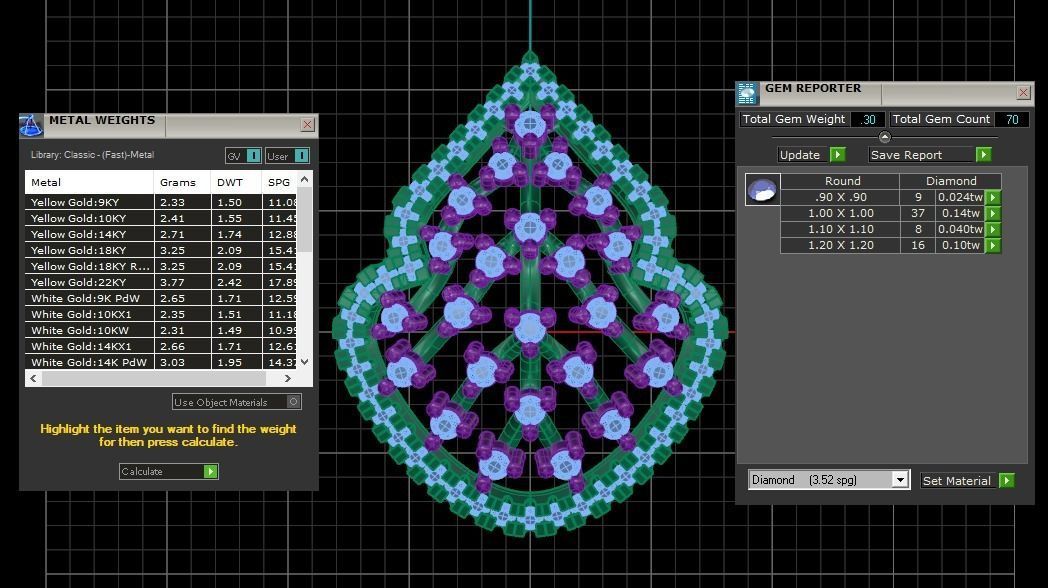 Earrings Pendant Set 3dm STL OBJ FBX Renders Details 3D print model_9