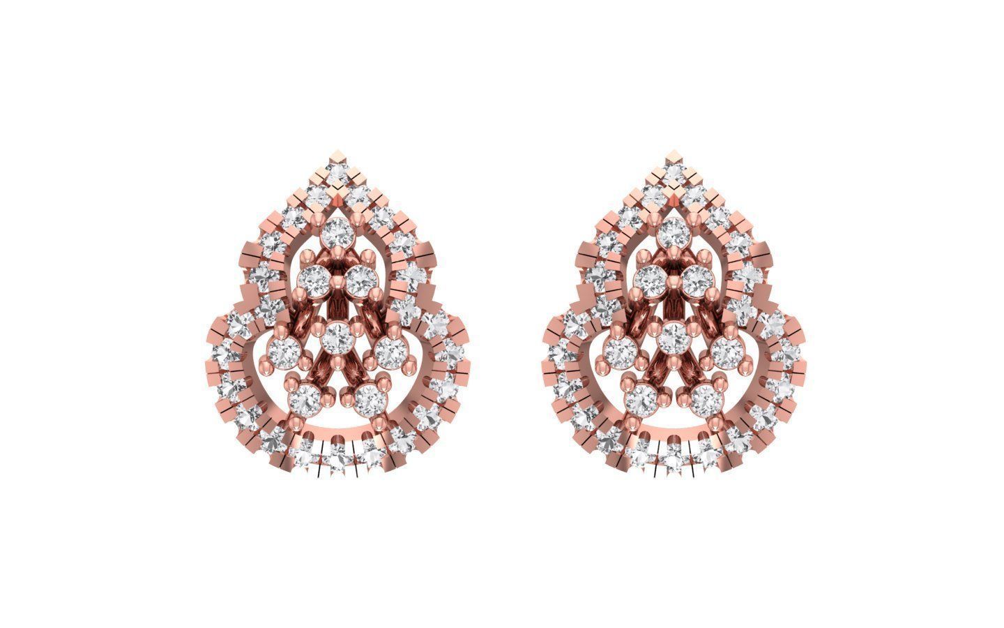 Earrings Pendant Set 3dm STL OBJ FBX Renders Details 3D print model_1