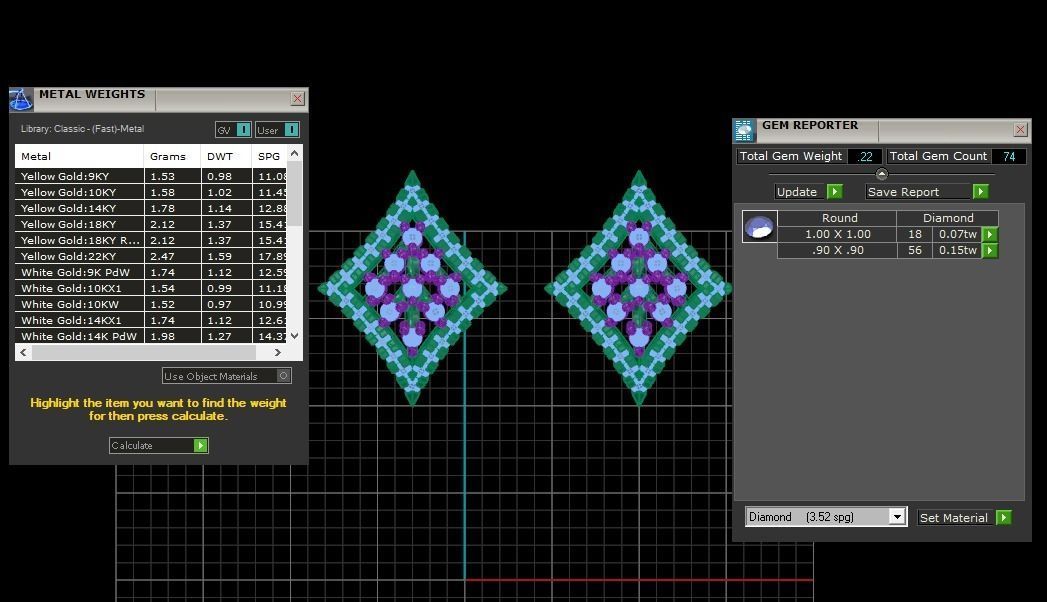 Earrings Pendant Set 3dm STL OBJ FBX Renders Details 3D print model_7