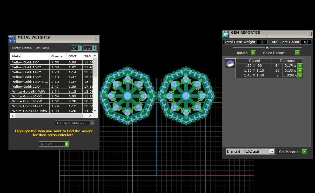 Earrings Pendant Set 3dm STL OBJ FBX Renders Details 3D print model_7