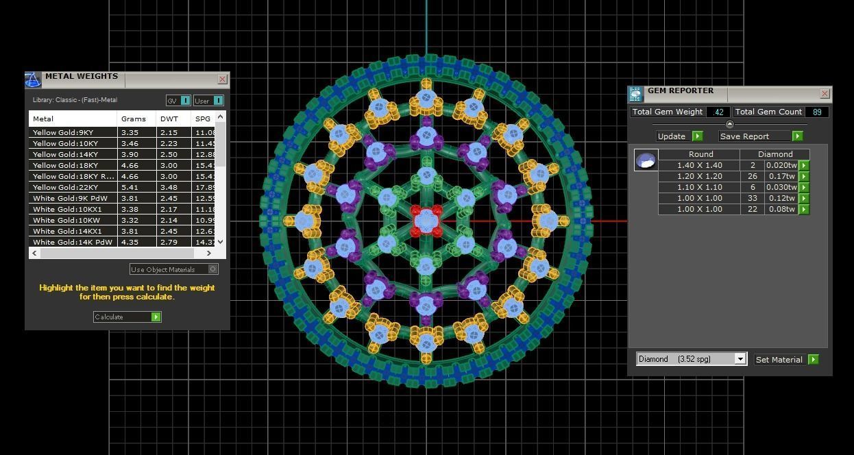 Earrings Pendant Set 3dm STL OBJ FBX Renders Details 3D print model_8