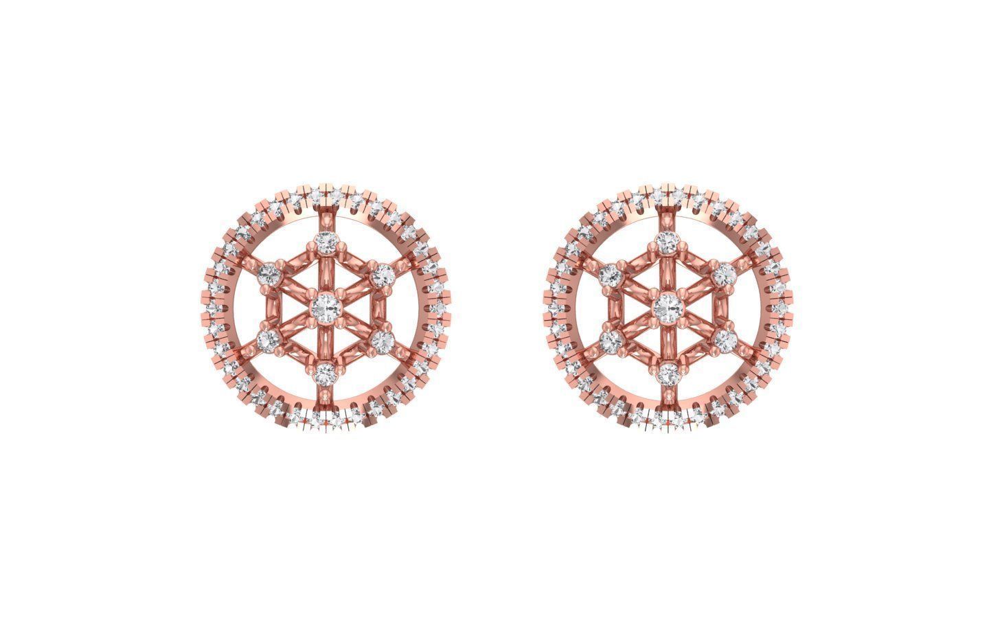 Earrings Pendant Set 3dm STL OBJ FBX Renders Details 3D print model_4