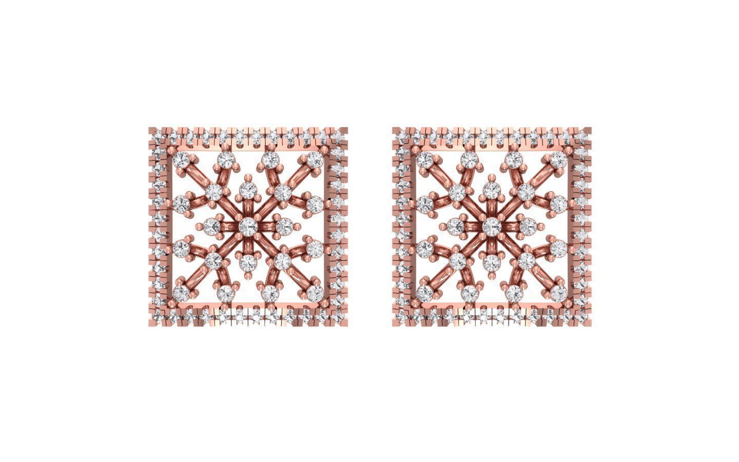 Earrings Pendant Set 3dm STL OBJ FBX Renders Details 3D print model_6