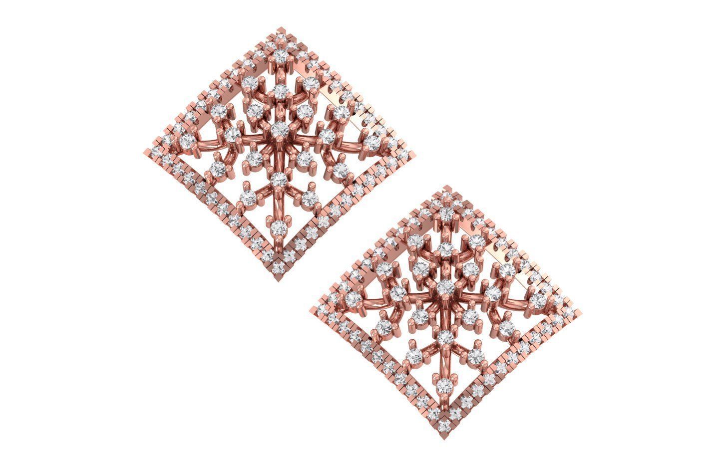 Earrings Pendant Set 3dm STL OBJ FBX Renders Details 3D print model_2