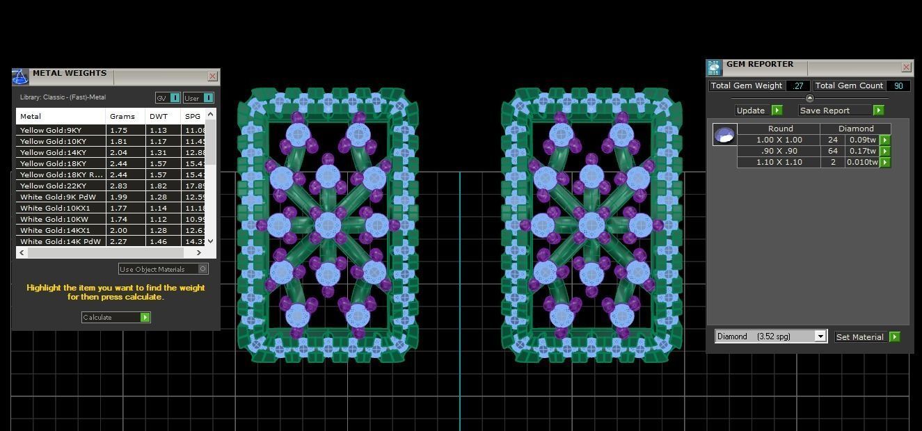 Earrings Pendant Set 3dm STL OBJ FBX Renders Details 3D print model_7