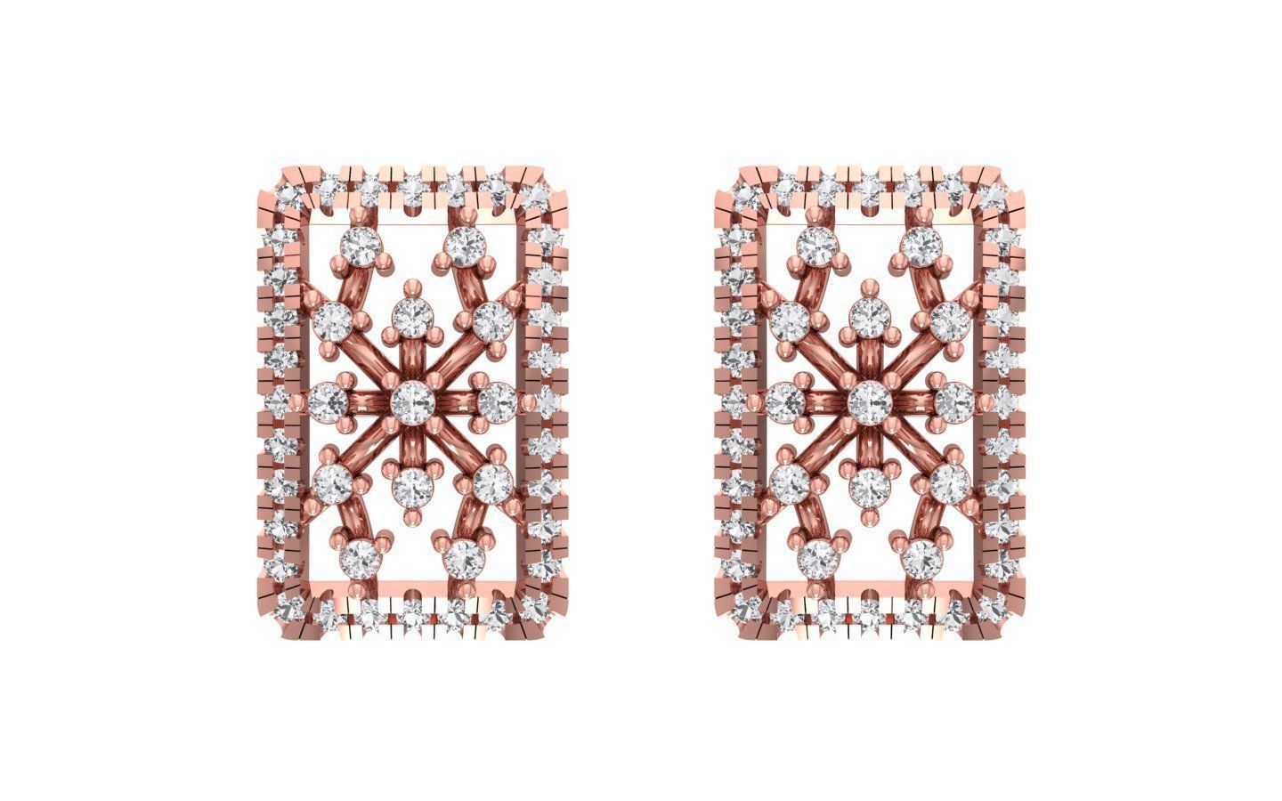 Earrings Pendant Set 3dm STL OBJ FBX Renders Details 3D print model_6