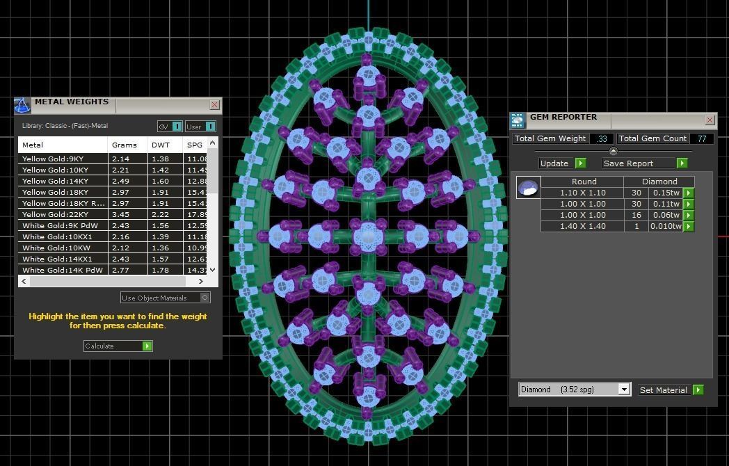 Earrings Pendant Set 3dm STL OBJ FBX Renders Details 3D print model_9
