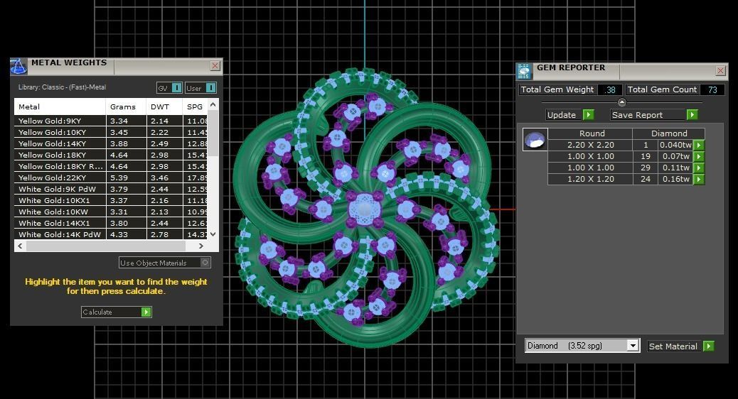 Earrings Pendant Set 3dm STL OBJ FBX Renders Details 3D print model_9