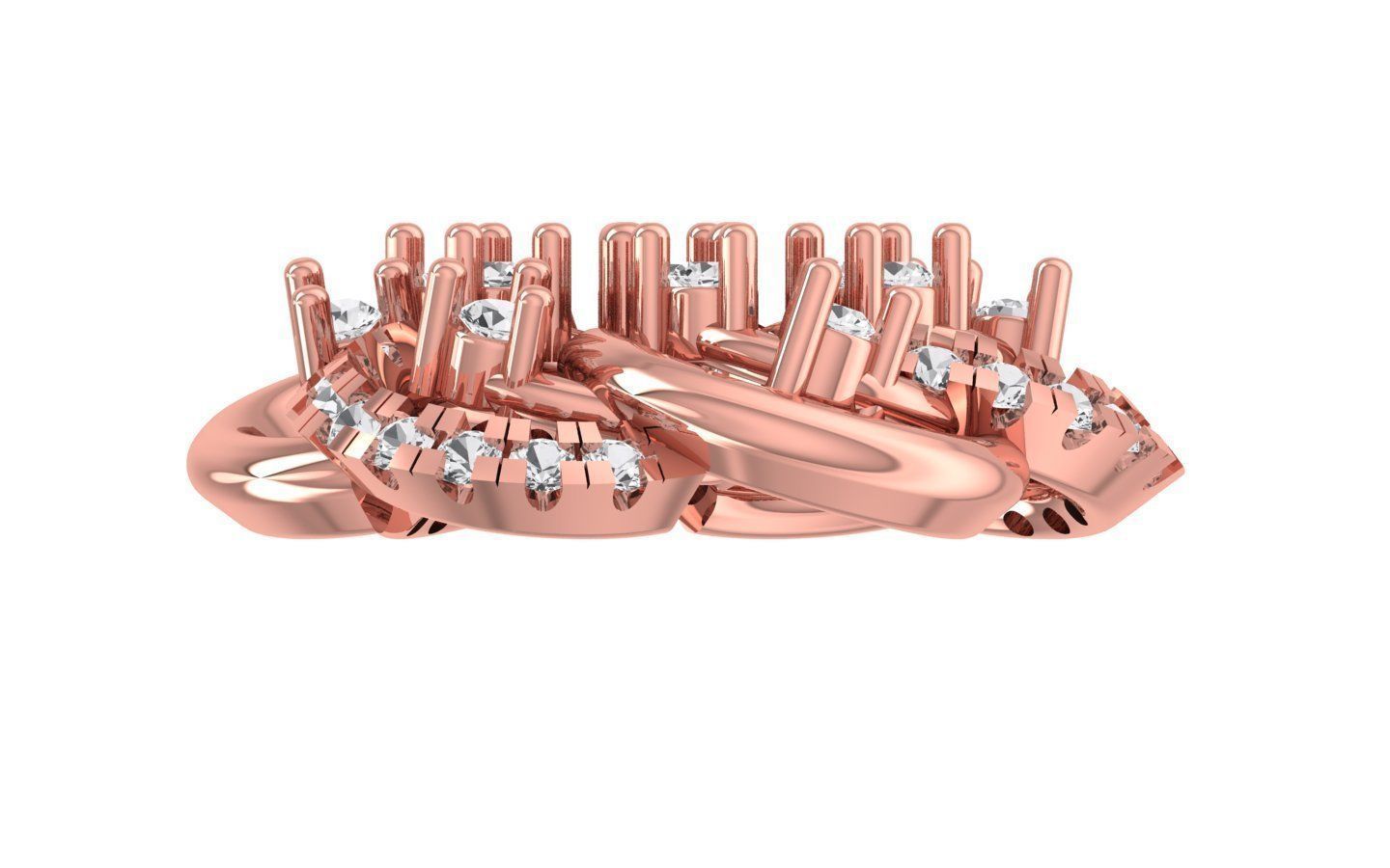 Earrings Pendant Set 3dm STL OBJ FBX Renders Details 3D print model_2