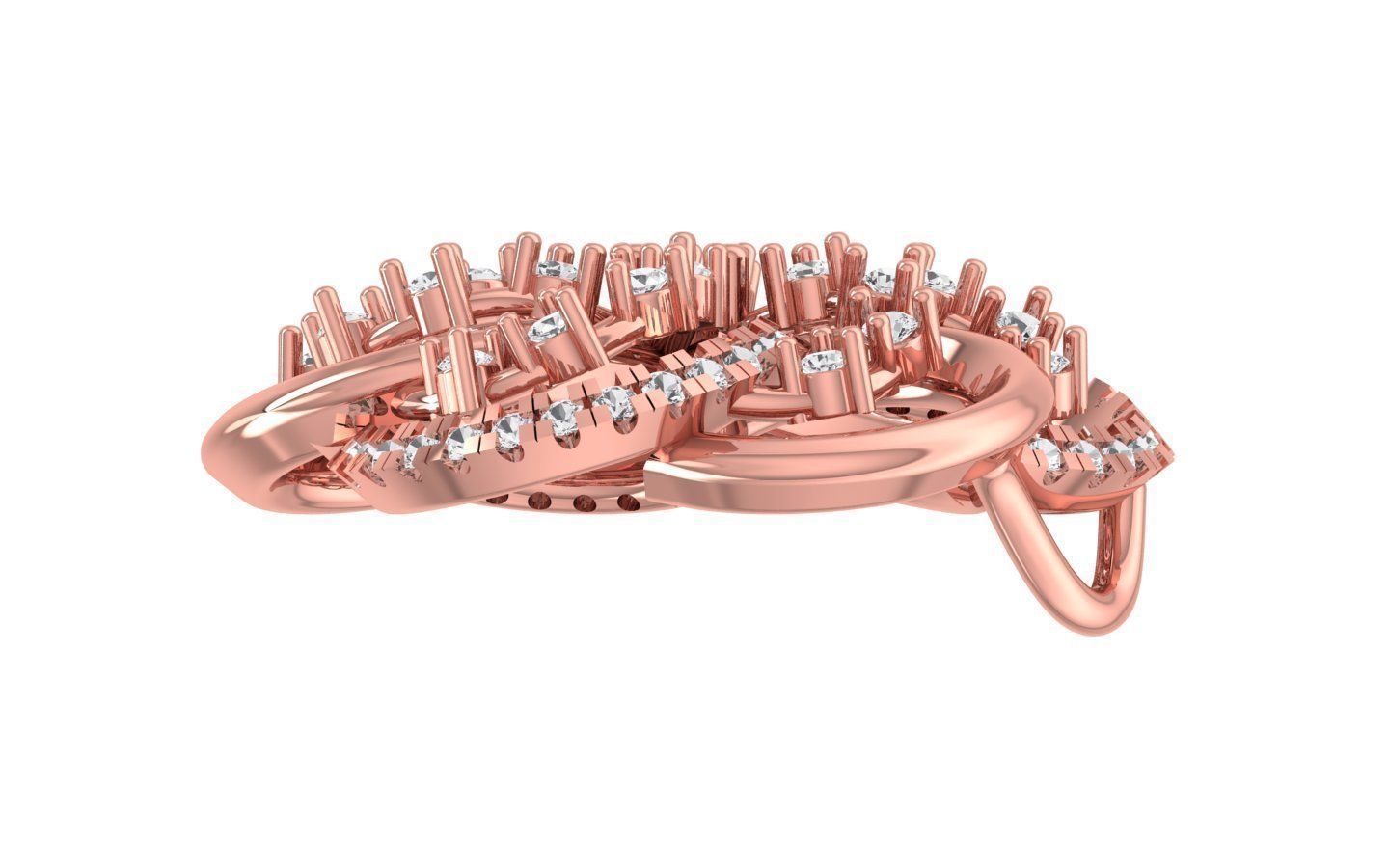 Earrings Pendant Set 3dm STL OBJ FBX Renders Details 3D print model_4