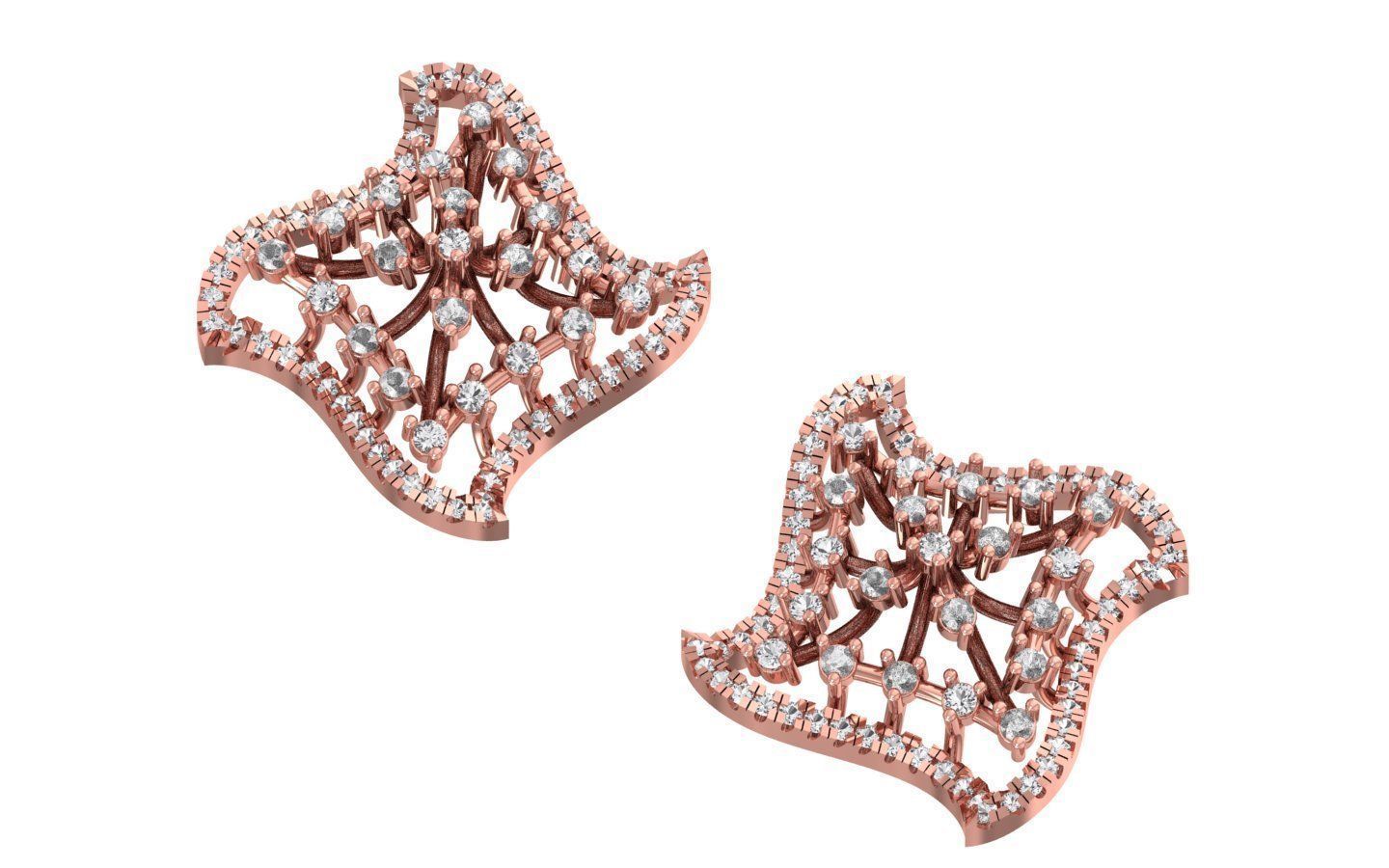 Earrings Pendant Set 3dm STL OBJ FBX Renders Details 3D print model_1