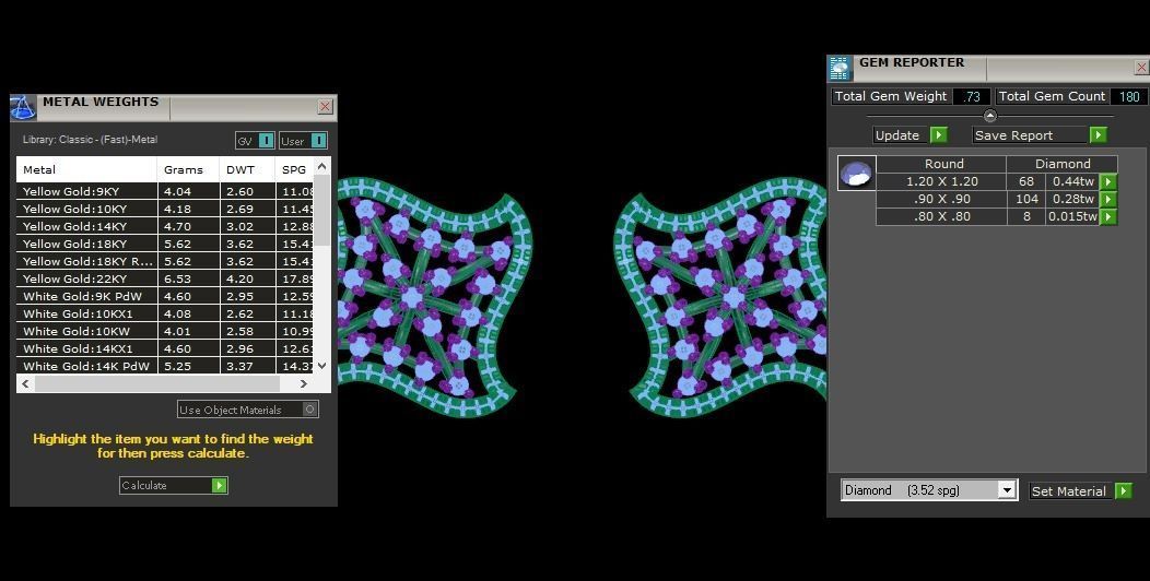 Earrings Pendant Set 3dm STL OBJ FBX Renders Details 3D print model_8