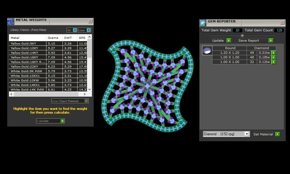 Earrings Pendant Set 3dm STL OBJ FBX Renders Details 3D print model_7