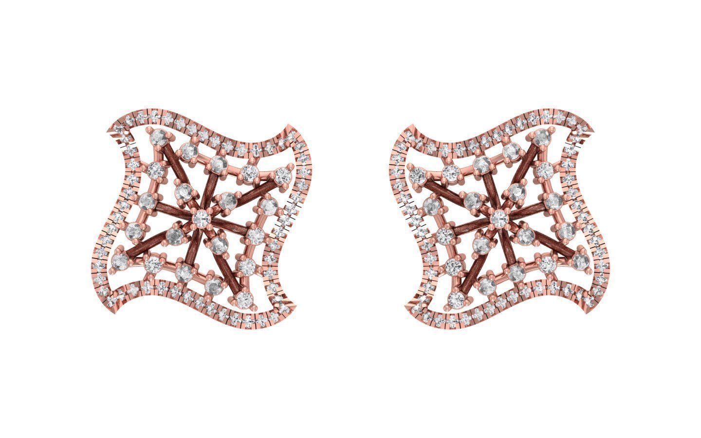 Earrings Pendant Set 3dm STL OBJ FBX Renders Details 3D print model_4