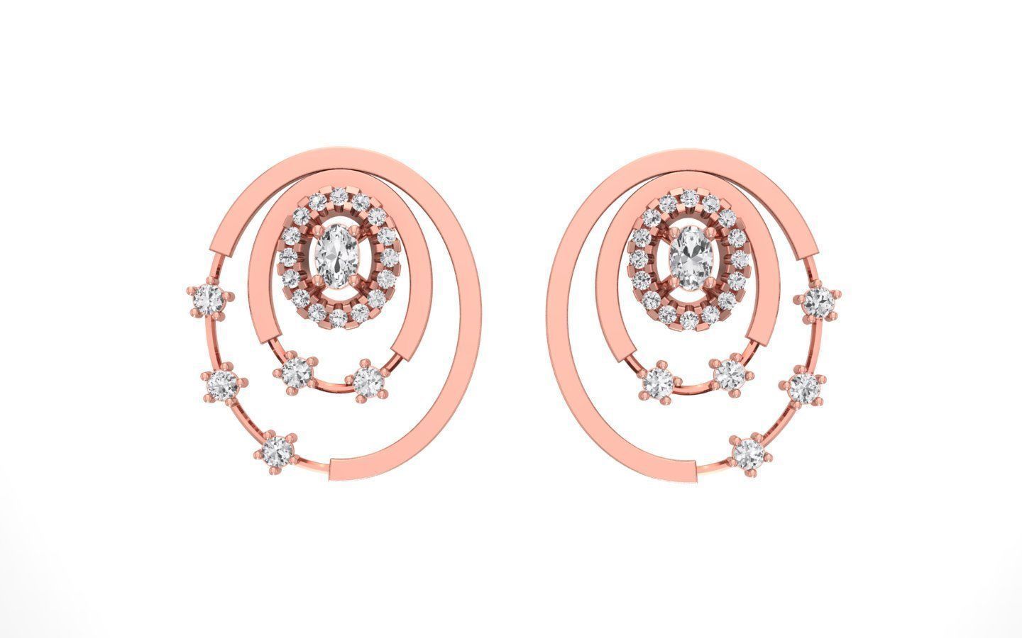 Earrings Pendant Set 3dm STL OBJ FBX Renders Details 3D print model_1