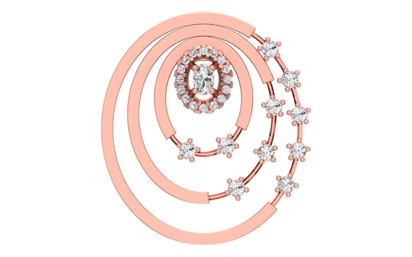 Earrings Pendant Set 3dm STL OBJ FBX Renders Details 3D print model_3