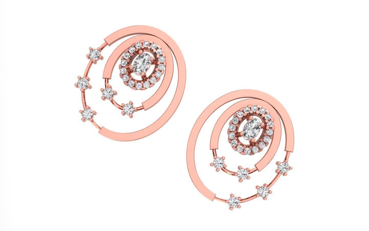 Earrings Pendant Set 3dm STL OBJ FBX Renders Details 3D print model_2