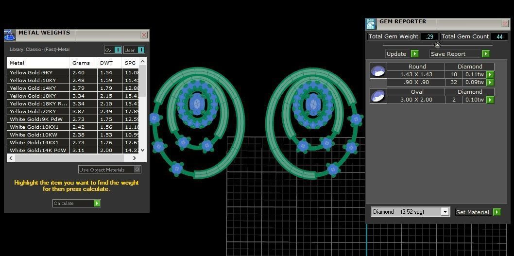 Earrings Pendant Set 3dm STL OBJ FBX Renders Details 3D print model_8