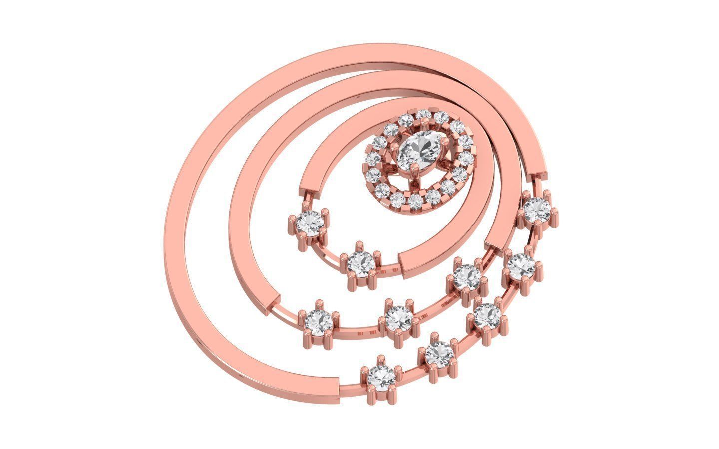 Earrings Pendant Set 3dm STL OBJ FBX Renders Details 3D print model_4