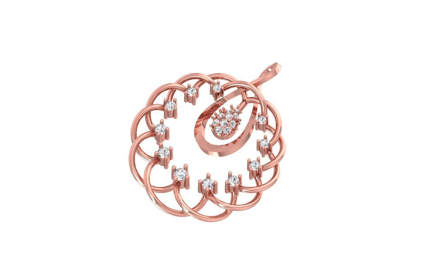 Earrings Pendant Set 3dm STL OBJ FBX Renders Details 3D print model_2