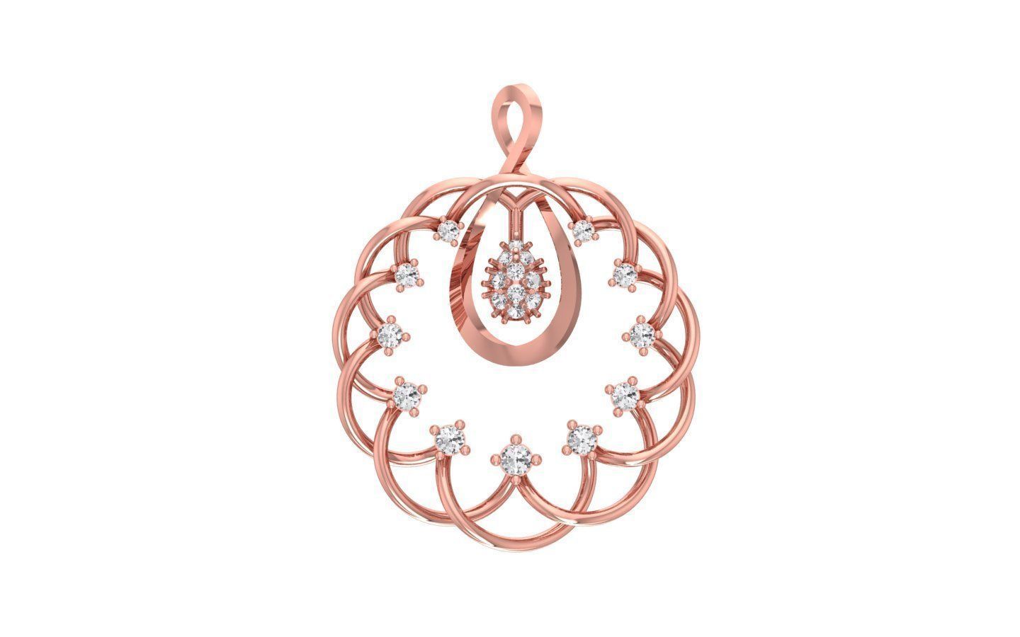 Earrings Pendant Set 3dm STL OBJ FBX Renders Details 3D print model_1