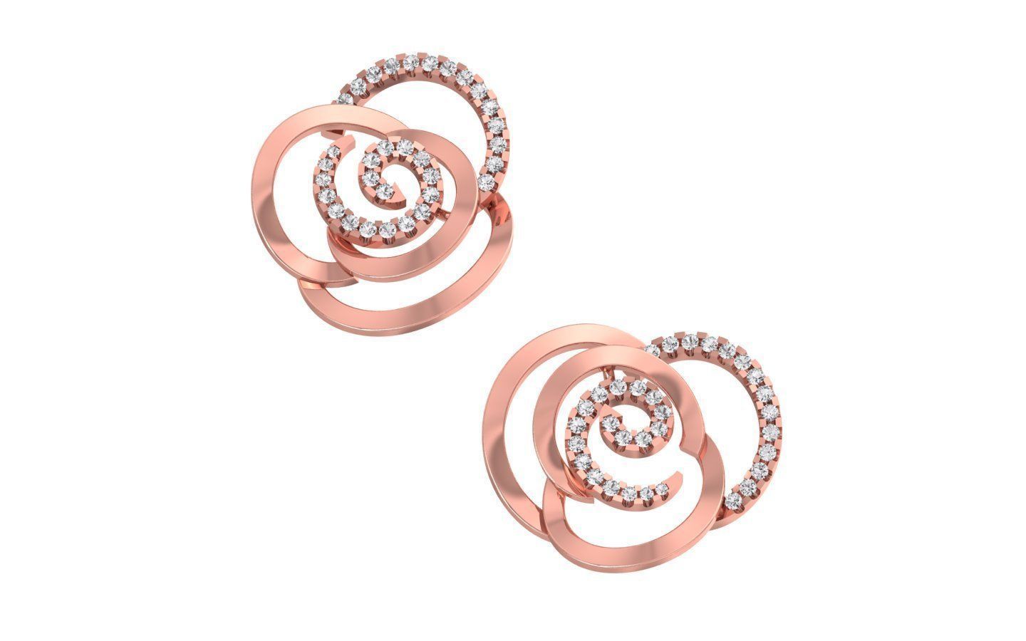 Earrings Pendant Set 3dm STL OBJ FBX Renders Details 3D print model_3