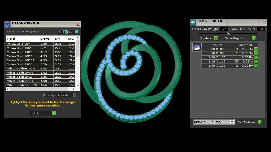 Earrings Pendant Set 3dm STL OBJ FBX Renders Details 3D print model_9