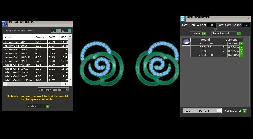 Earrings Pendant Set 3dm STL OBJ FBX Renders Details 3D print model_8