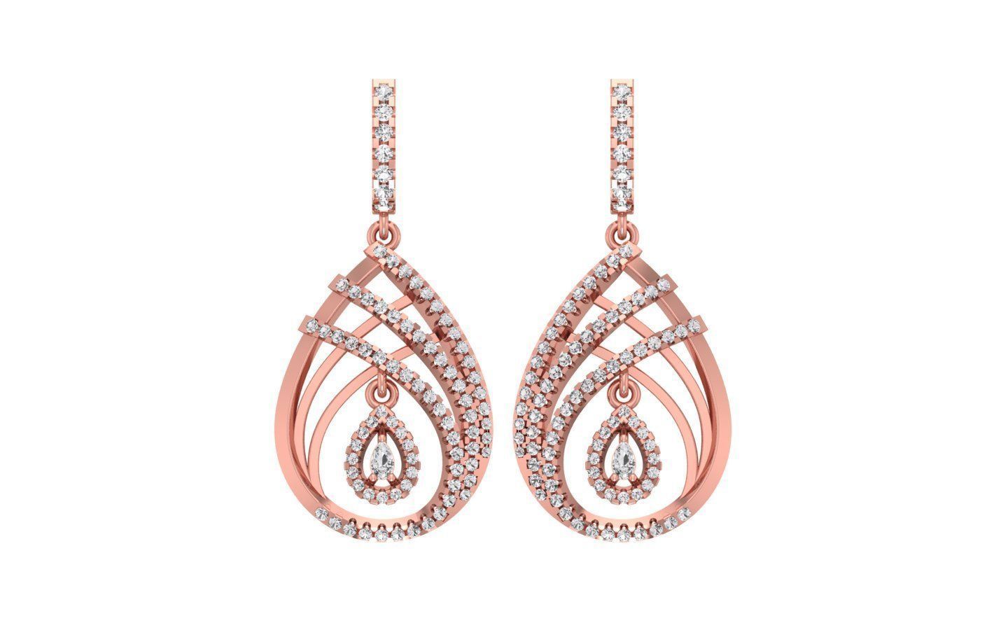 Earrings Pendant Set 3dm STL OBJ FBX Renders Details 3D print model_5