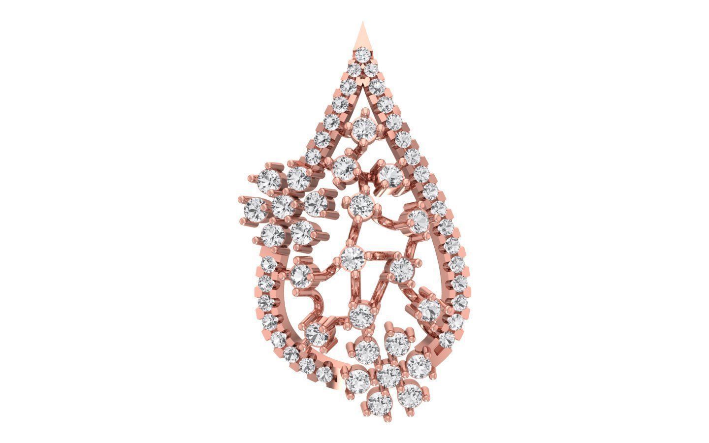 Earrings Pendant Set 3dm STL OBJ FBX Renders Details 3D print model_4