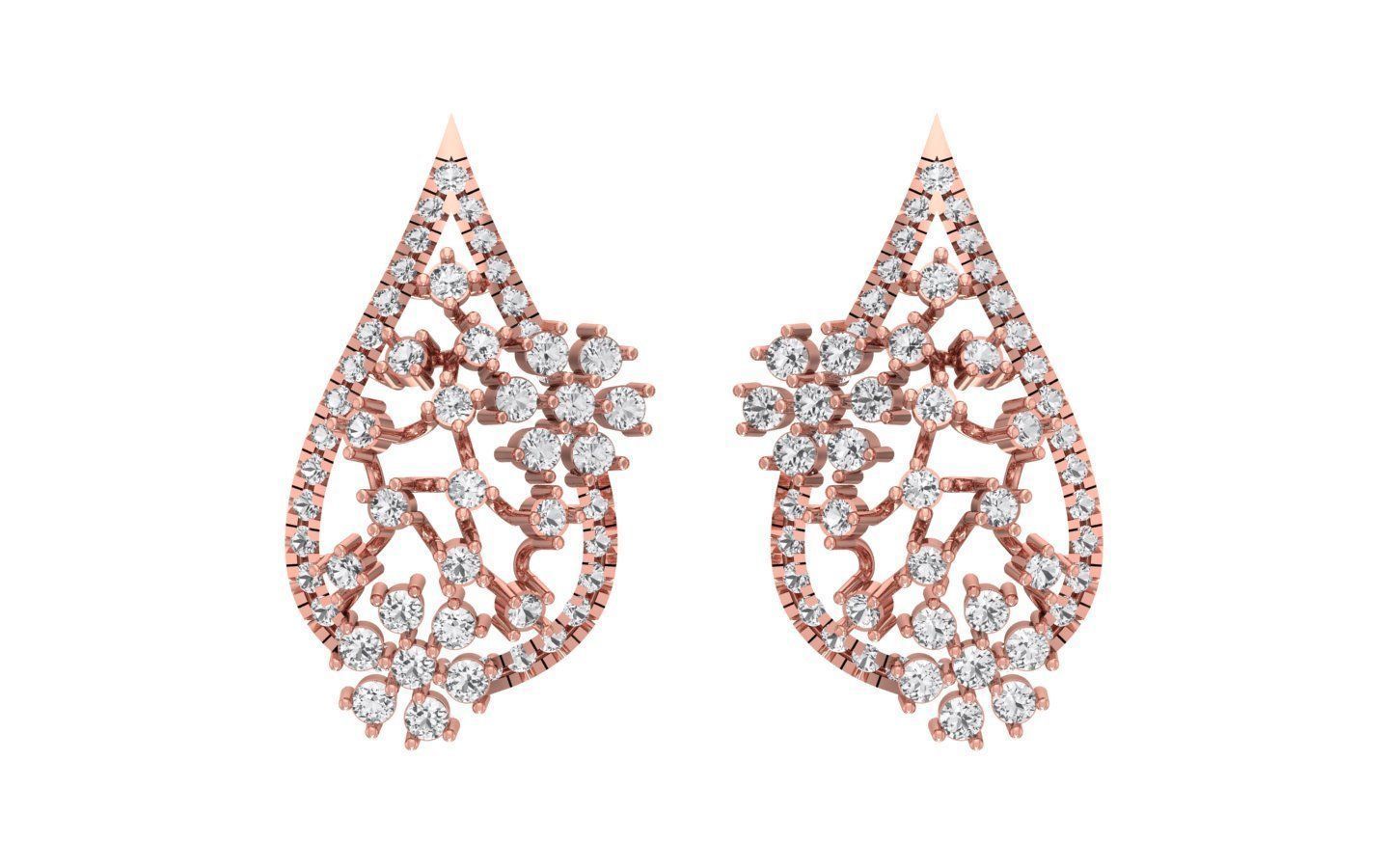 Earrings Pendant Set 3dm STL OBJ FBX Renders Details 3D print model_3