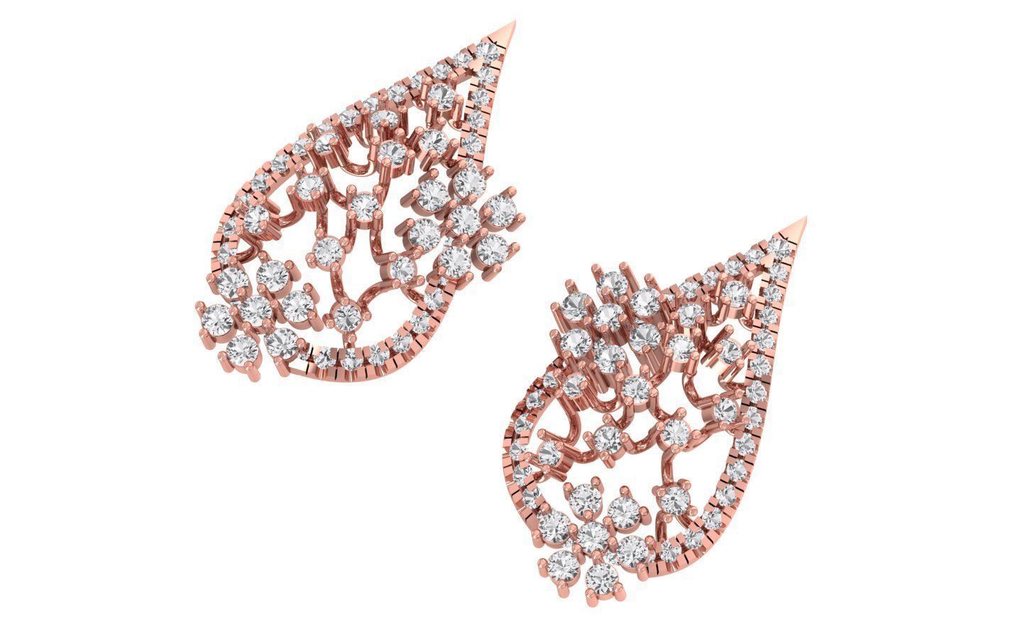 Earrings Pendant Set 3dm STL OBJ FBX Renders Details 3D print model_5