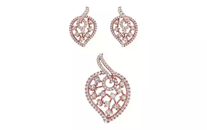 Earrings Pendant Set 3dm STL OBJ FBX Renders Details