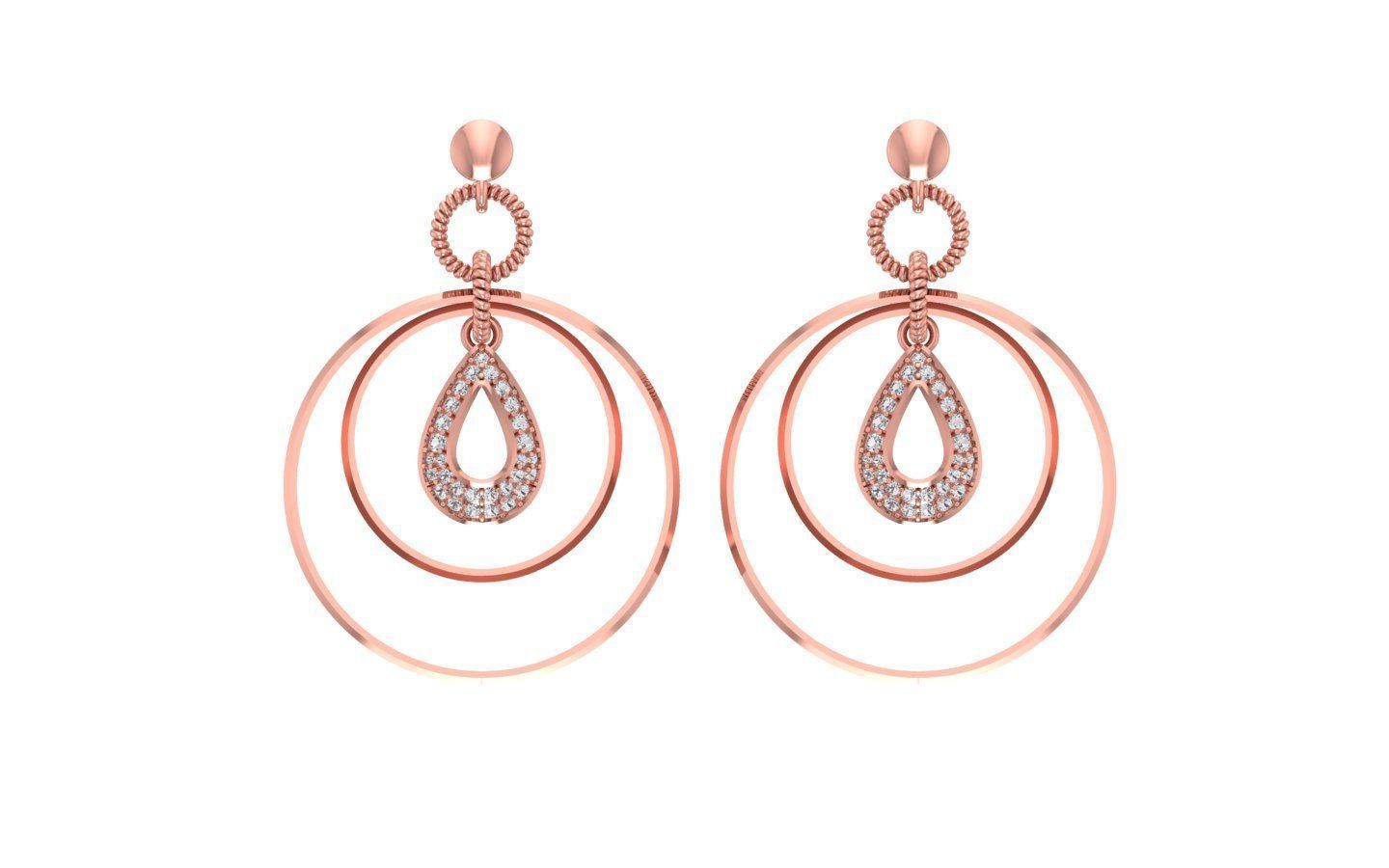 Earrings Pendant Set 3dm STL OBJ FBX Renders Details 3D print model_3