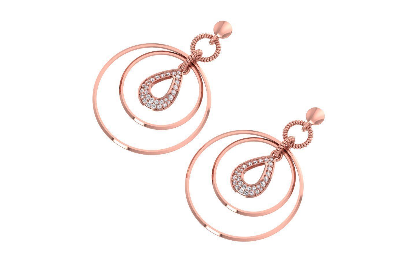 Earrings Pendant Set 3dm STL OBJ FBX Renders Details 3D print model_1