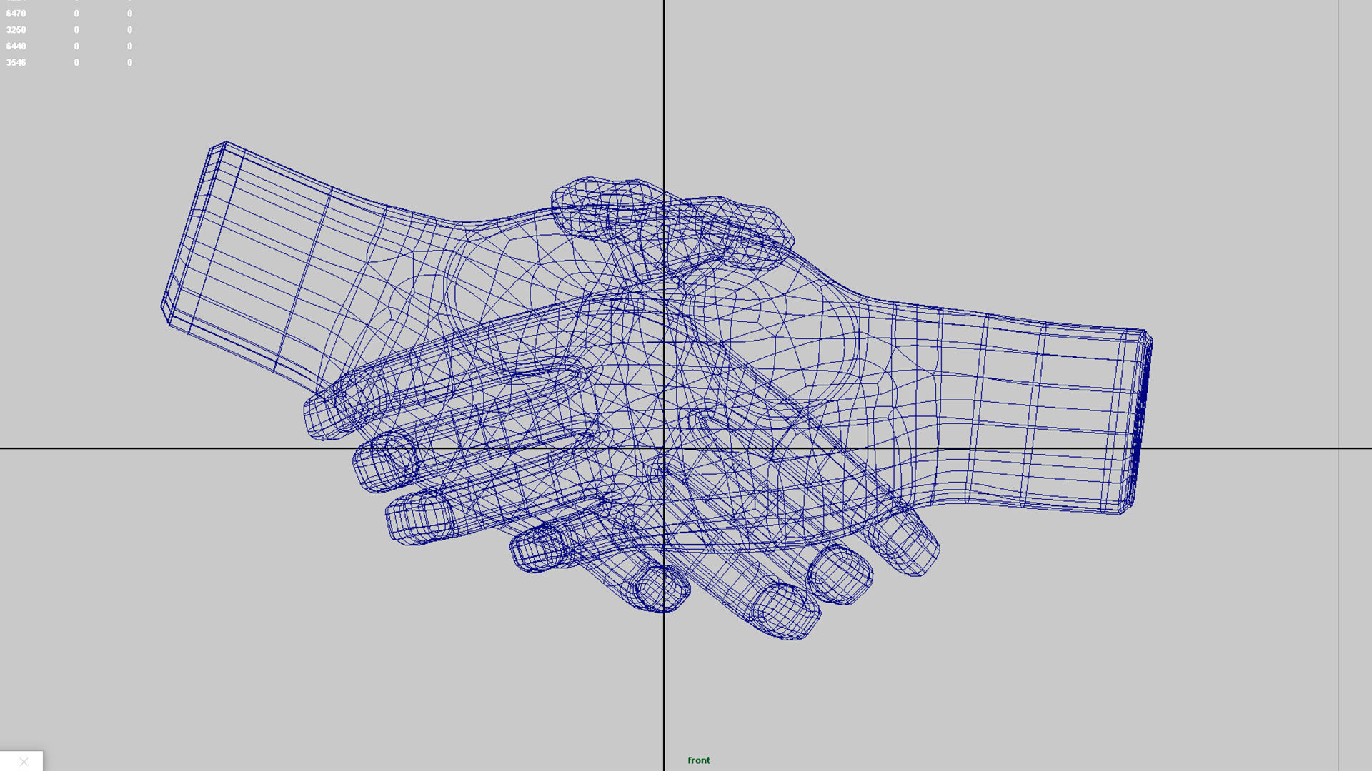 hand shake 3D model_1