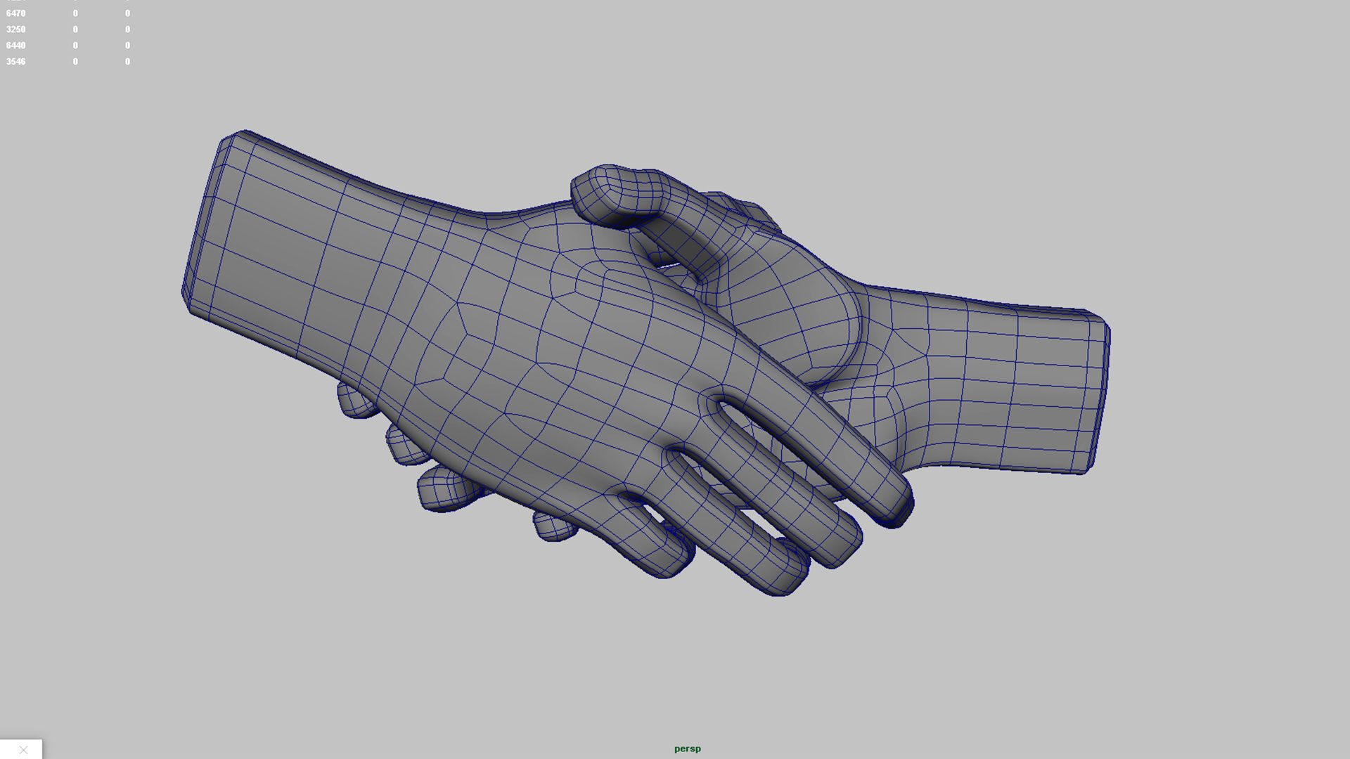 hand shake 3D model_11