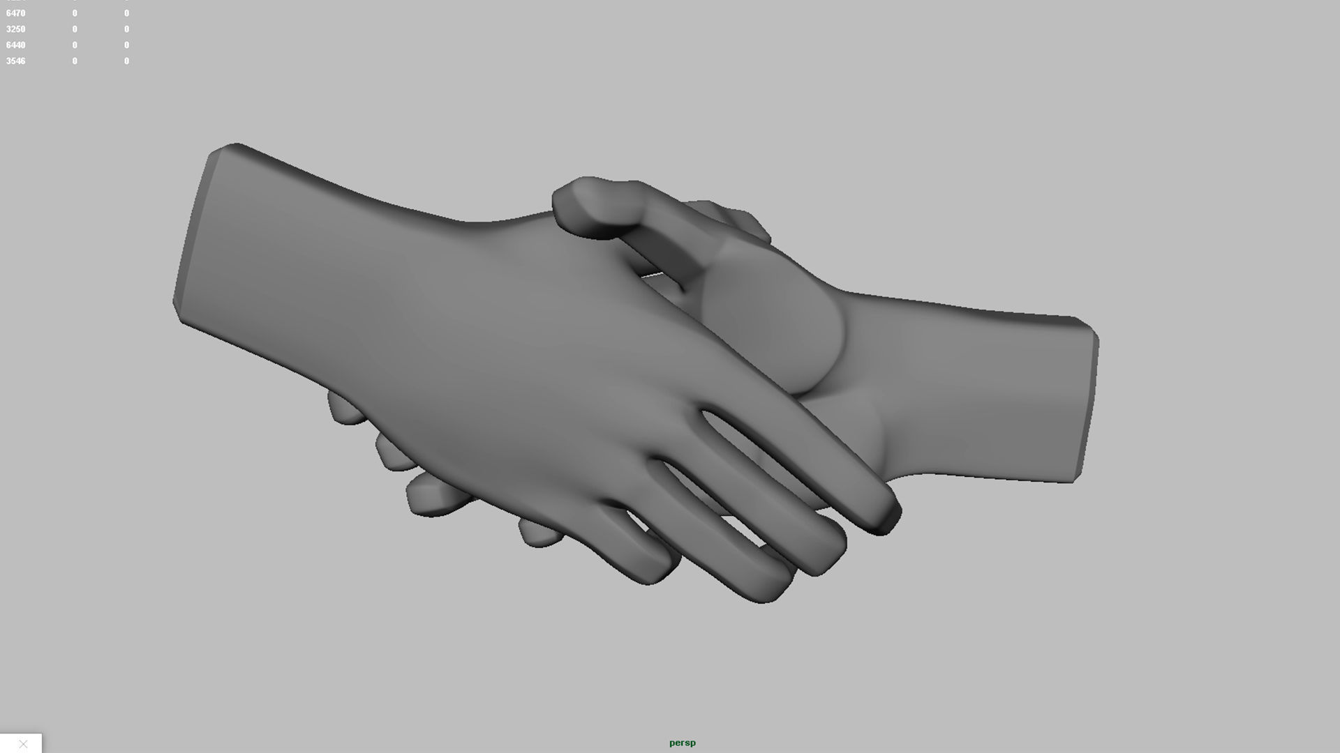 hand shake 3D model_10