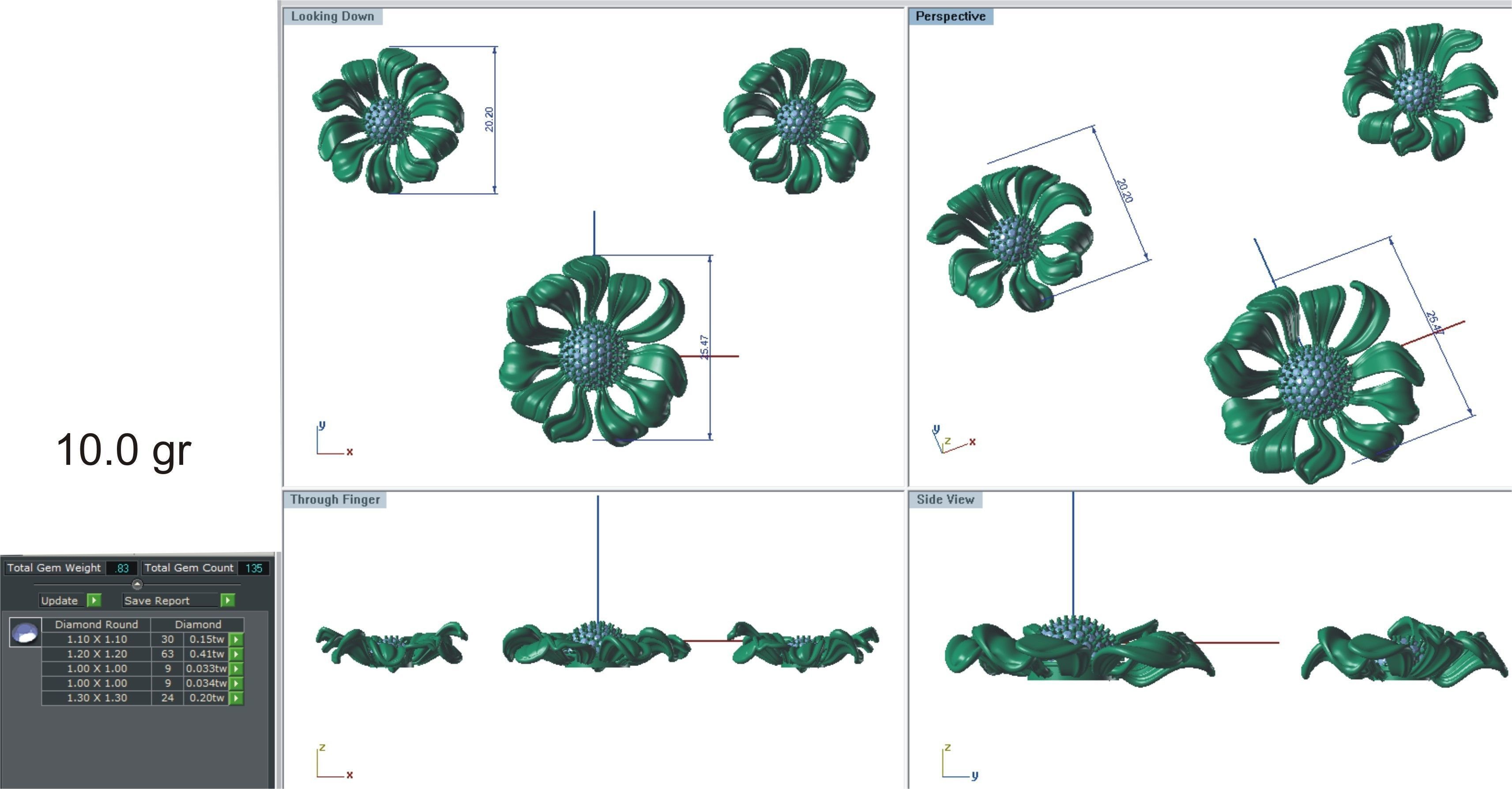 Earrings Pendant Set 3dm STL OBJ FBX Renders Details 3D print model_7