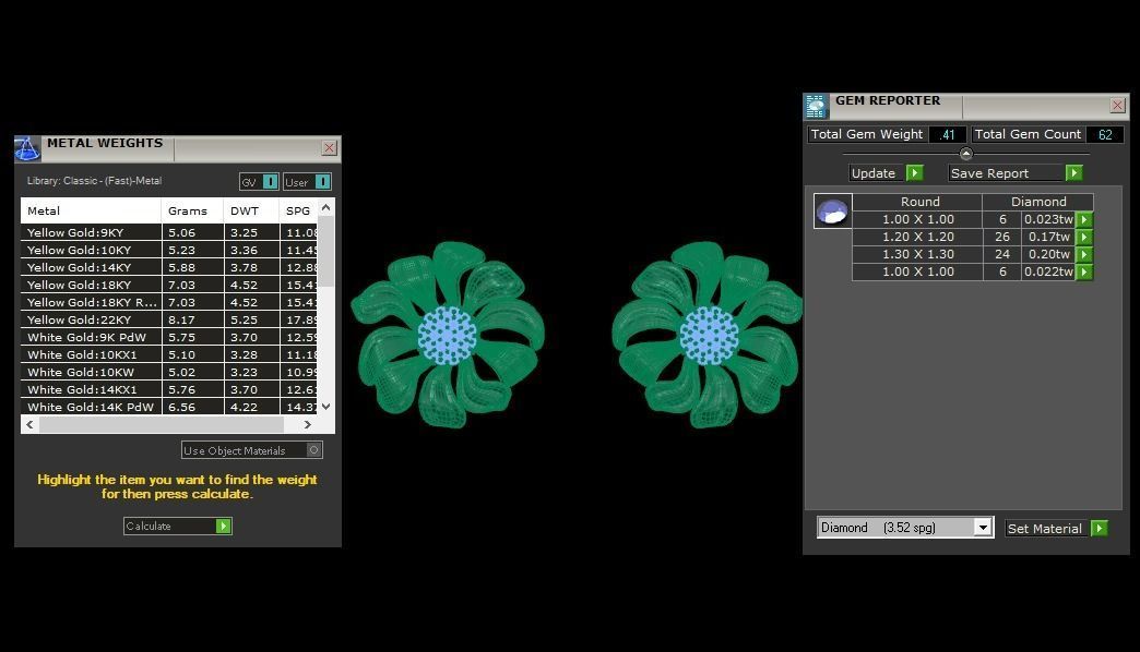 Earrings Pendant Set 3dm STL OBJ FBX Renders Details 3D print model_8