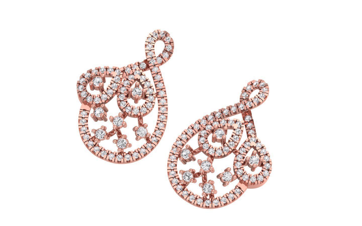 Earrings Pendant Set 3dm STL OBJ FBX Renders Details 3D print model_4